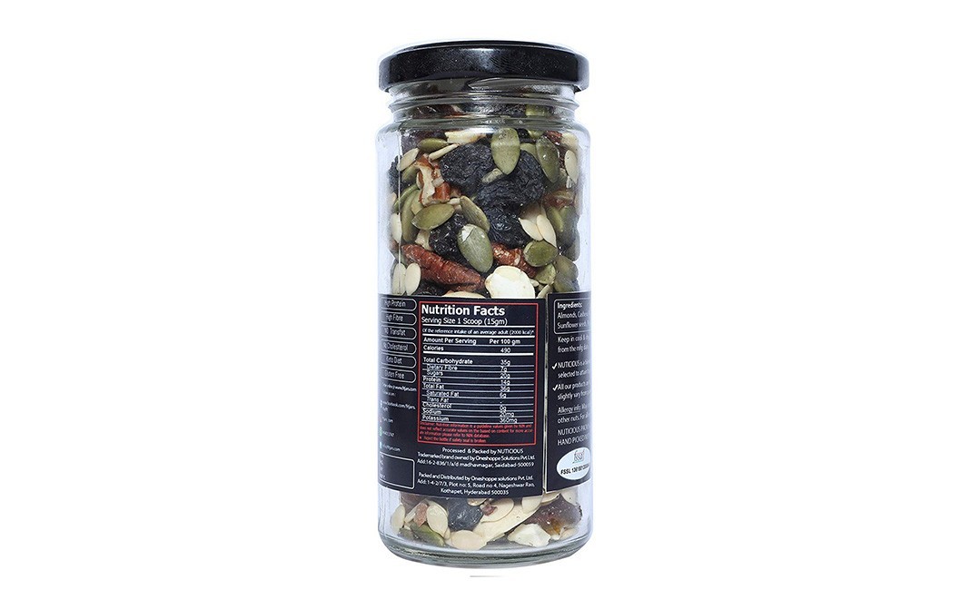 Nuticious High Protein Trail Mix    Glass Jar  150 grams